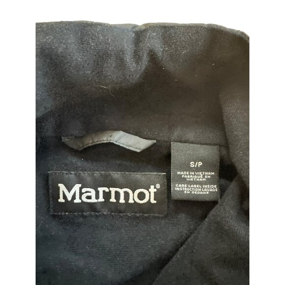 Marmot Black Jacket Size Small Lined Windbreaker Zipper LOGOS Womens - Picture 3 of 7